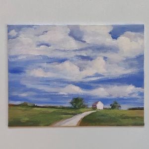 Art, Original Acrylic Painting, “Home,” 9”x12”